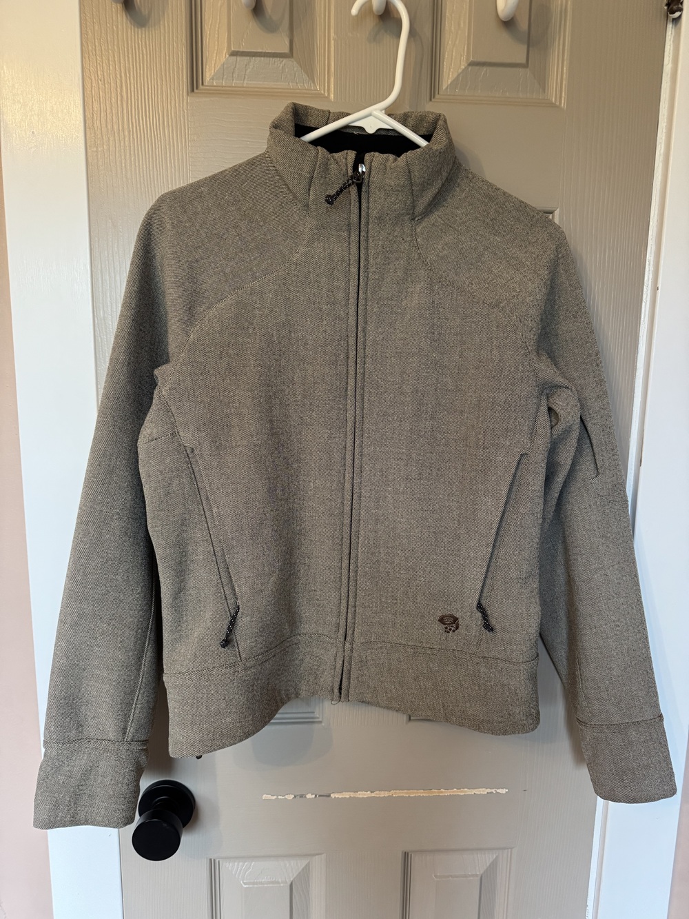 Mountain Hardwear Women's Small Gray Fleece Lined Softsell Jacket Full Zip
